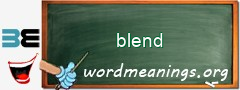 WordMeaning blackboard for blend